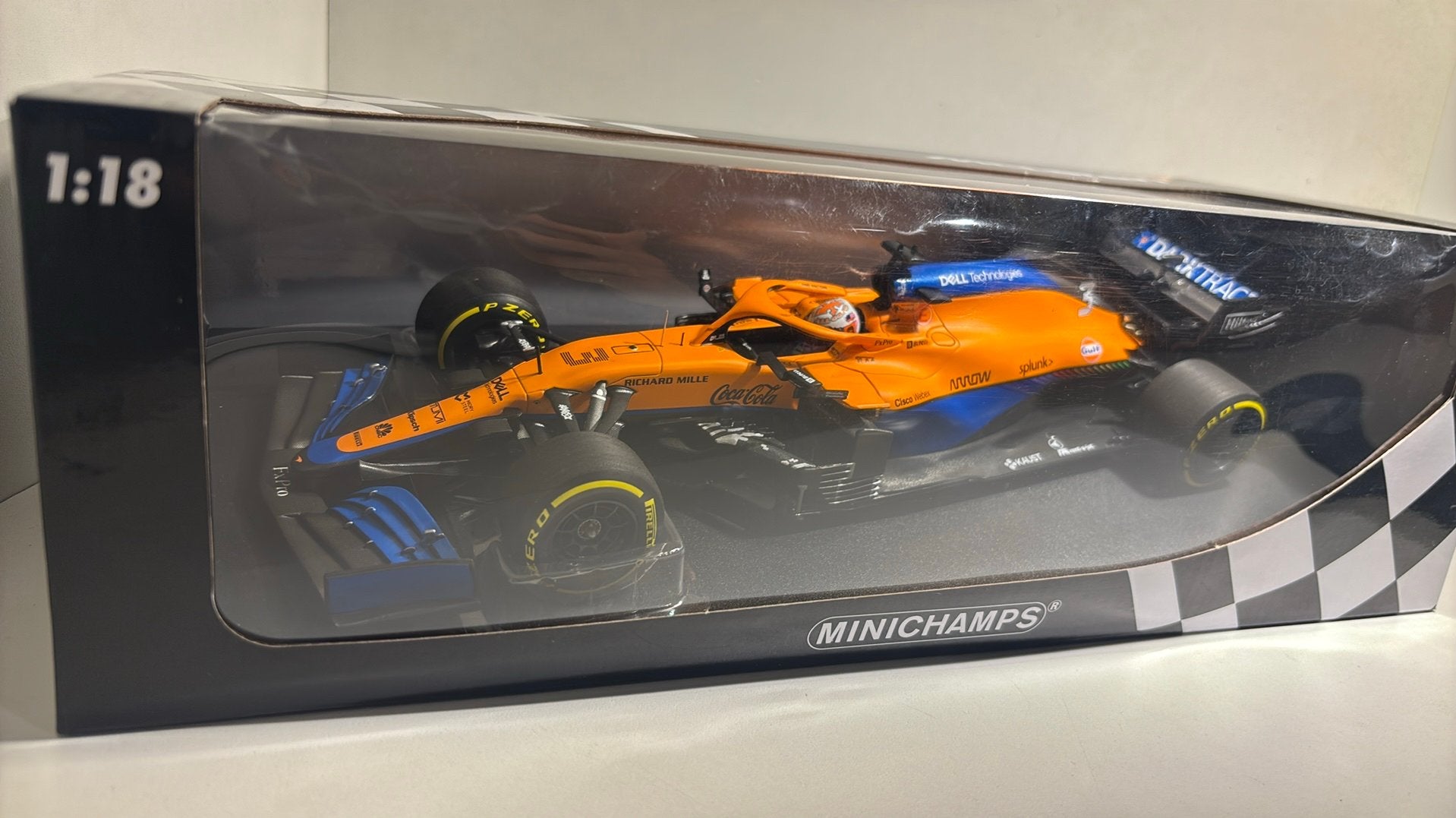 F1 McLaren mcl35m daniel ricciardo bahrain minichamps 1.18, Ophalen of Verzenden, A, A, A
