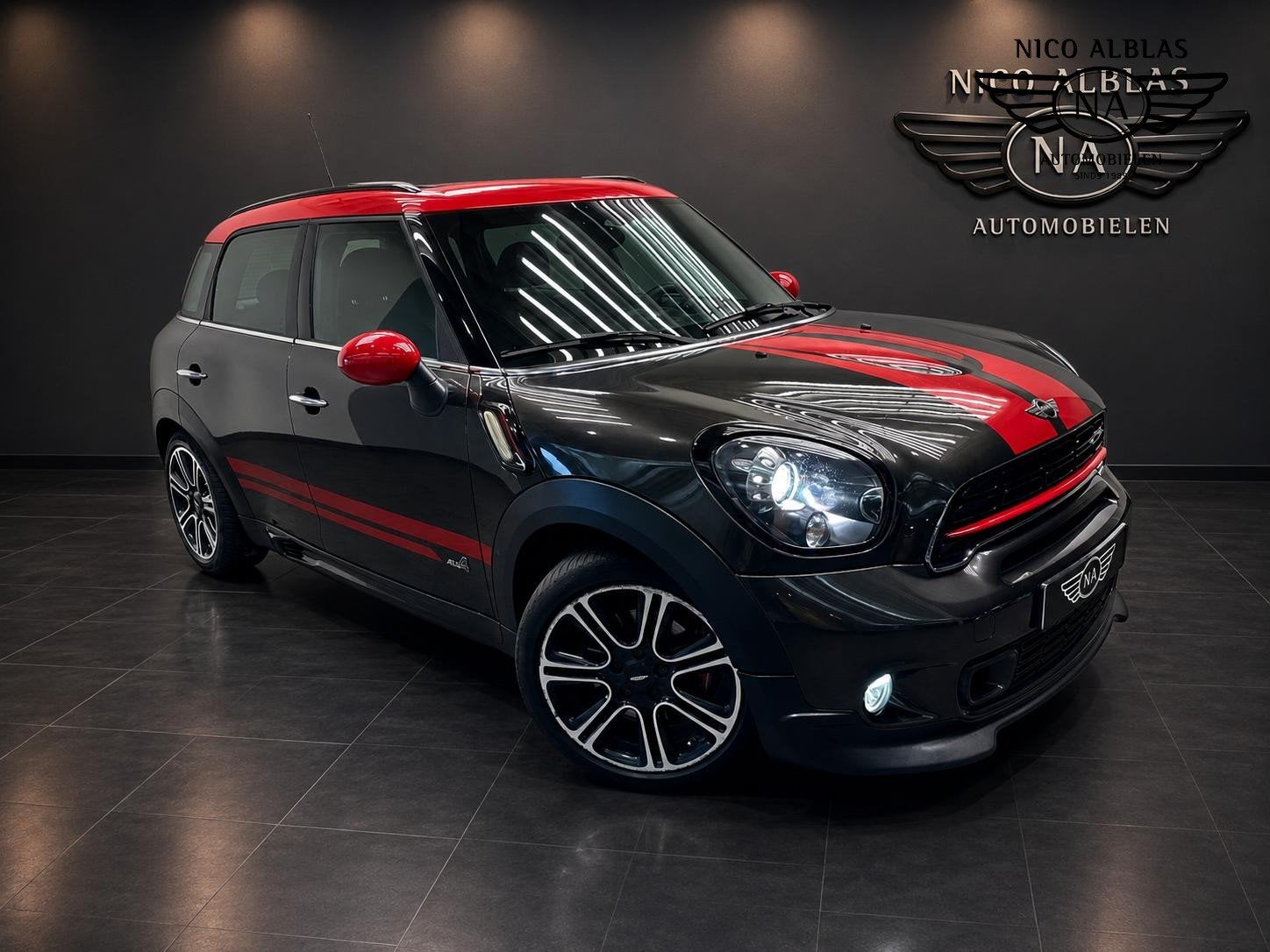 MINI Countryman 1.6 John Cooper Works ALL4 Chili, Auto's, Gebruikt, Leder en Stof, 218 pk, Vierwielaandrijving