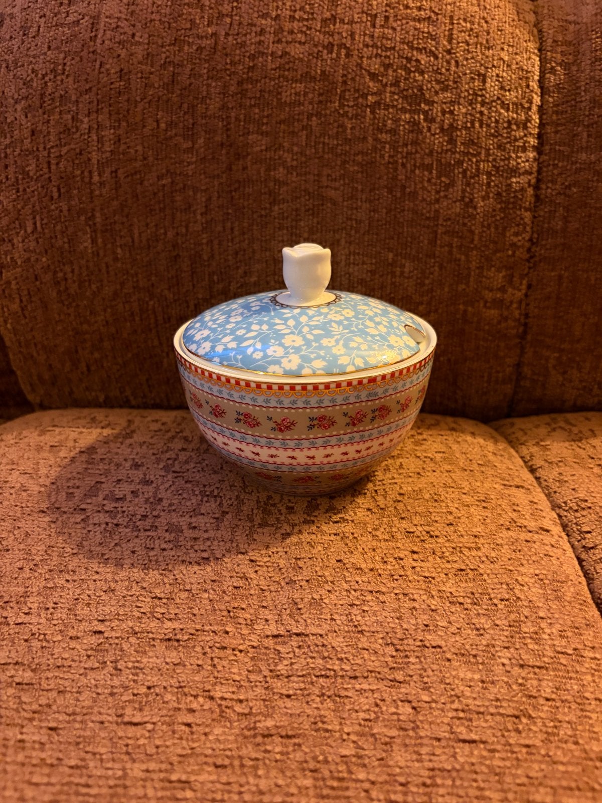 Pip Studio Floral suikerpot grijs - ø 11 cm, Ophalen of Verzenden, Zo goed als nieuw, Modern, Porselein