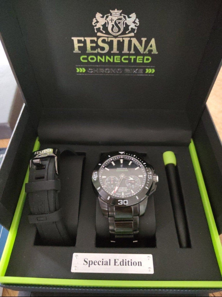 Festina Chrono Bike Connected Special Edition Horloge, Sieraden, Tassen en Uiterlijk, Overige merken, Staal, Staal, Polshorloge