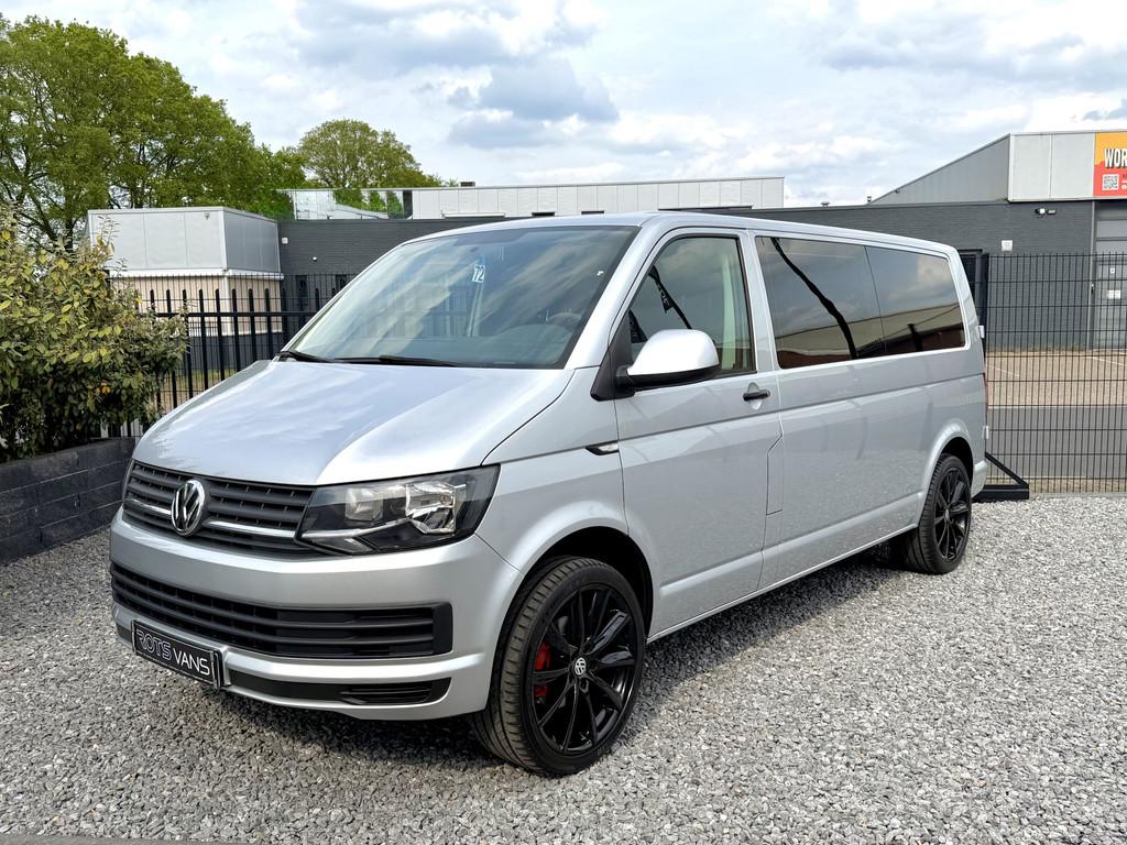 Volkswagen Transporter 2.0 TDI Extra Lang T6 150PK Dubbel Ca, Auto's, Bestelauto's, Voorwielaandrijving, Stof, Gebruikt, 4 cilinders