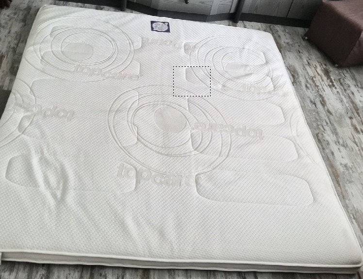 topdekmatras Topcare latex 180 x 200, Ophalen, Tweepersoons, Zo goed als nieuw, Matras