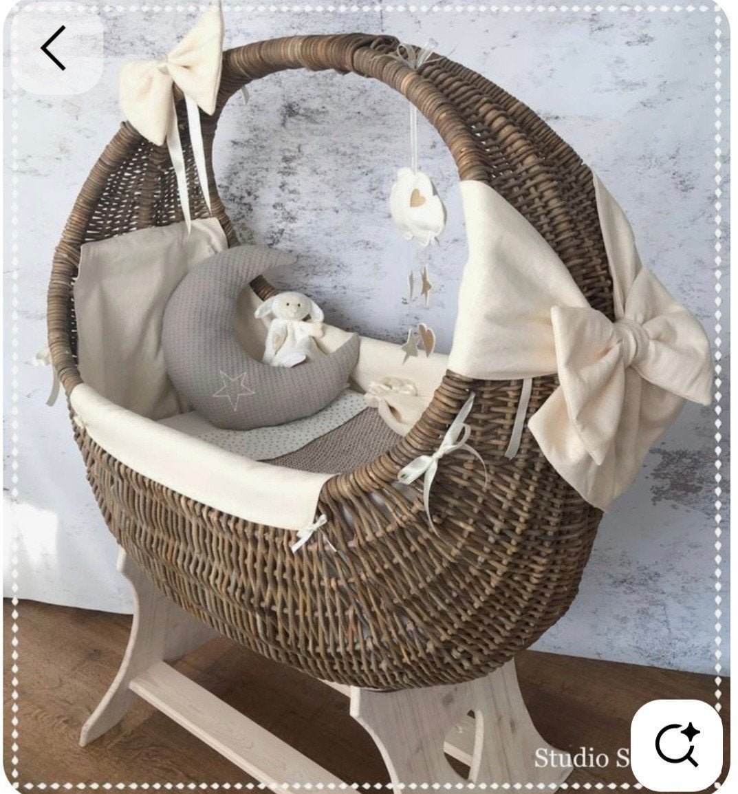 Celine Wieg - Rotan Wiegje voor Baby, Ophalen of Verzenden, Zo goed als nieuw, Wieg