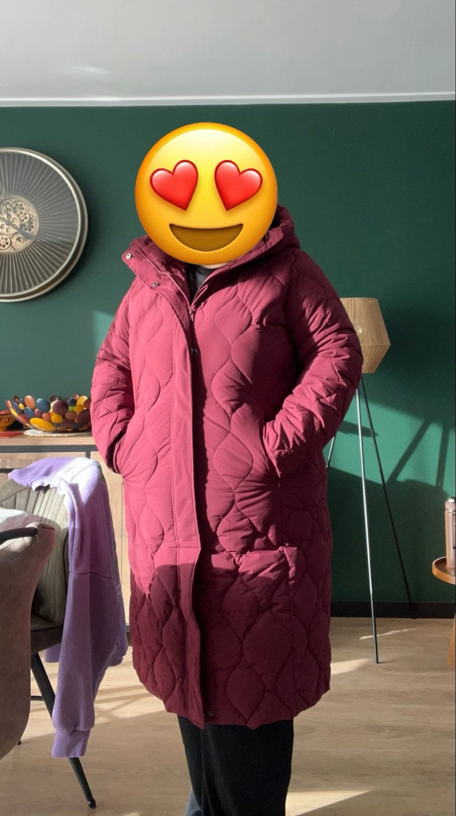 Norah gewatteerde jas maat 48, Ophalen of Verzenden, Zo goed als nieuw, Maat 46/48 (XL) of groter, Rood