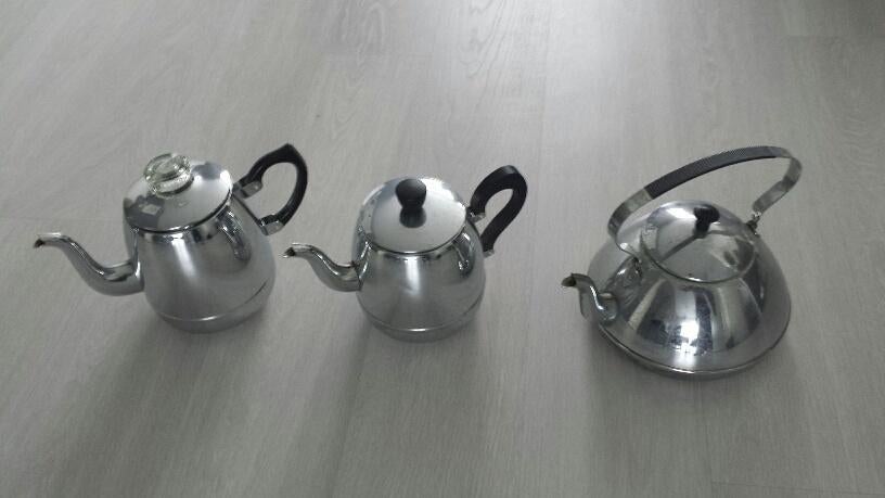 Chromen thee/koffie potten (prijs per st), Antiek en Kunst, Ophalen