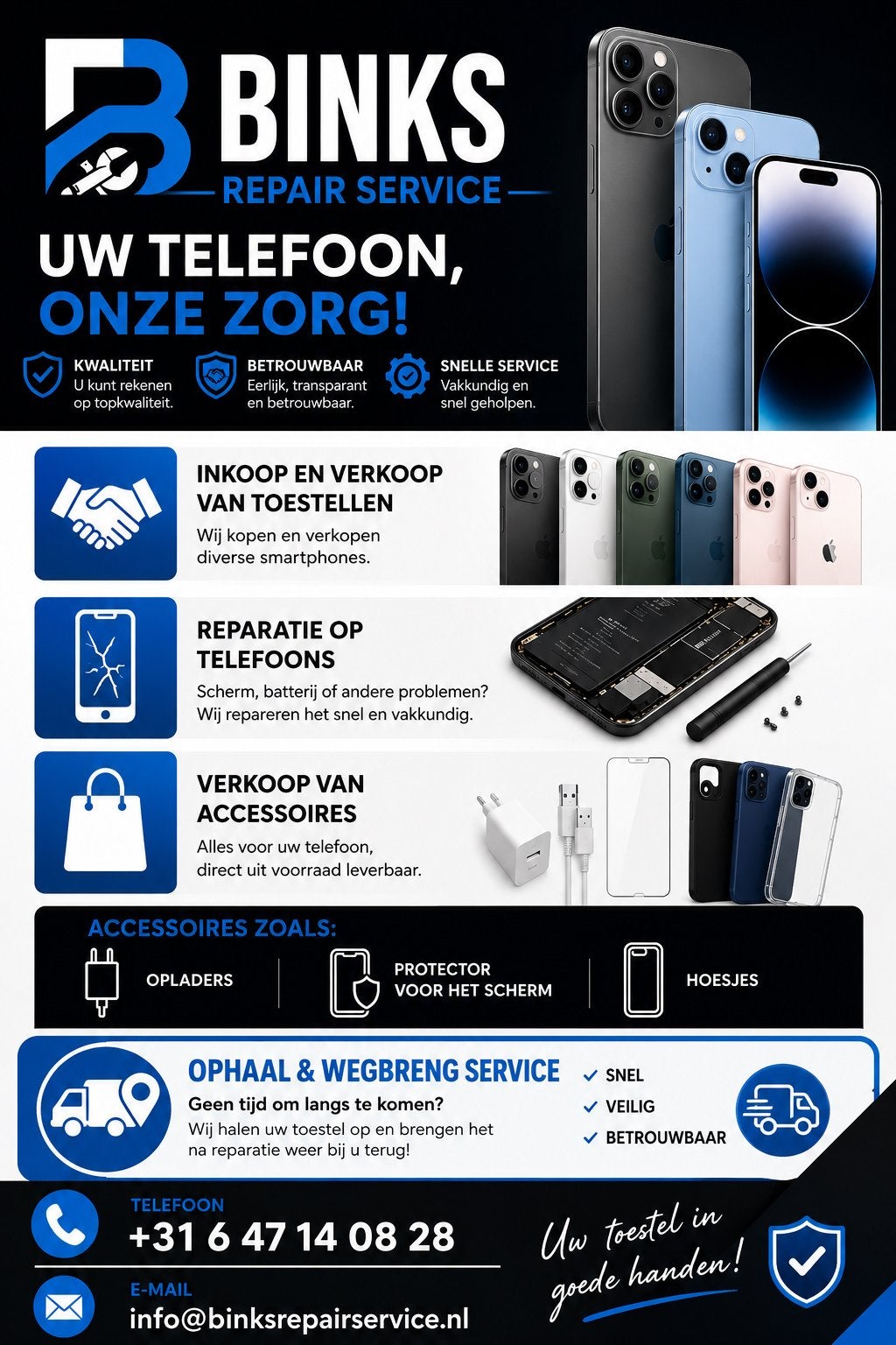 Telefoon reparatie, inkoop, verkoop & accessoires, Ophalen of Verzenden, Nieuw, Overige typen, Apple
