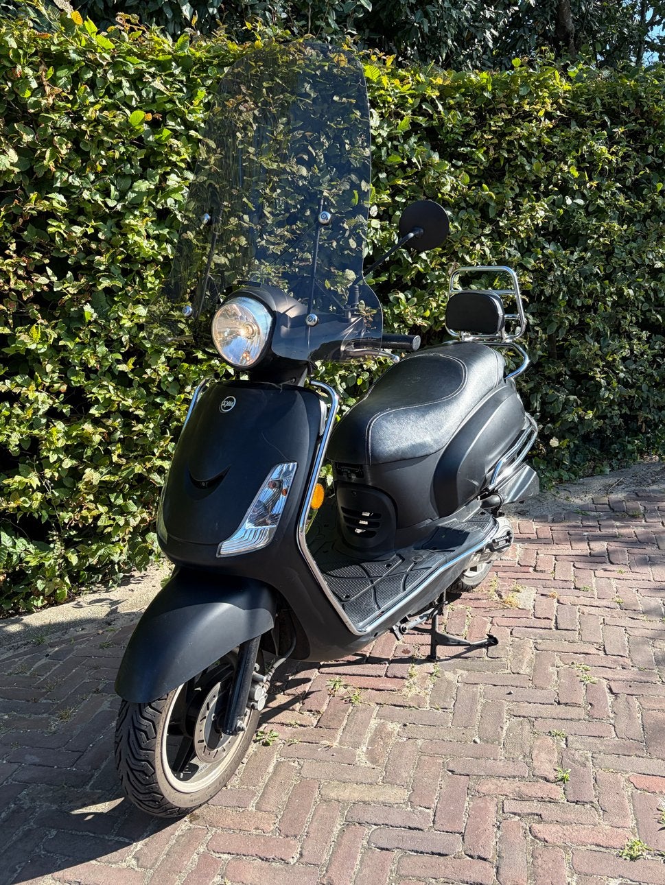 Sym Fiddle 2 Scooter - Mat zwart, inclusief accessoires, Fietsen en Brommers, Scooters | SYM, Ophalen, Gebruikt, Maximaal 45 km/u