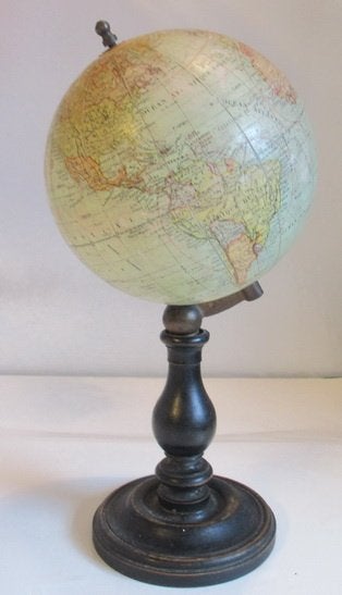 klein antiek wereldbolletje globe 1910  Forest Paris    135, Antiek en Kunst, Curiosa en Brocante, Verzenden