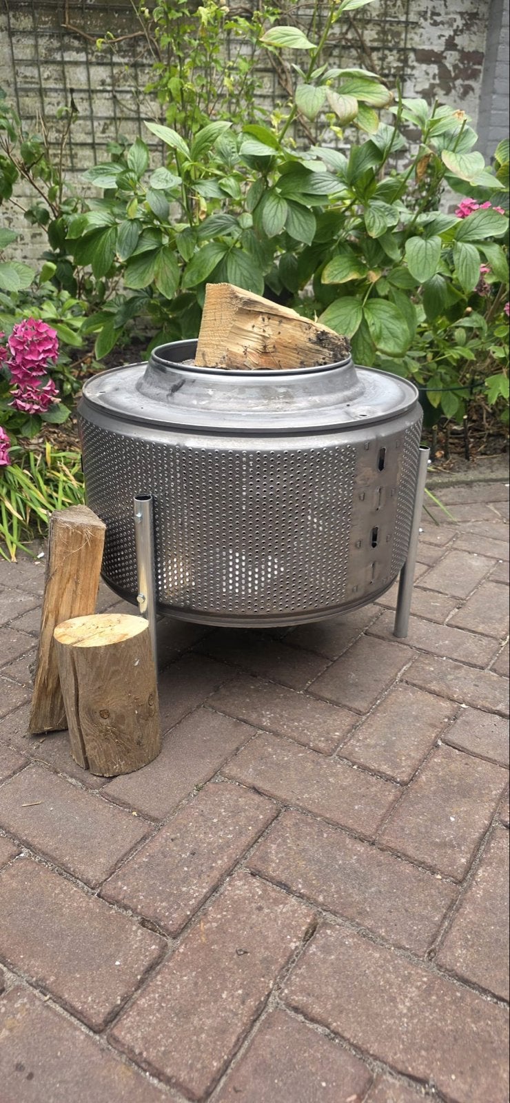 Unieke vuurkorf van wasmachinetrommel, Tuin en Terras, Ophalen, Gebruikt, Vuurkorf
