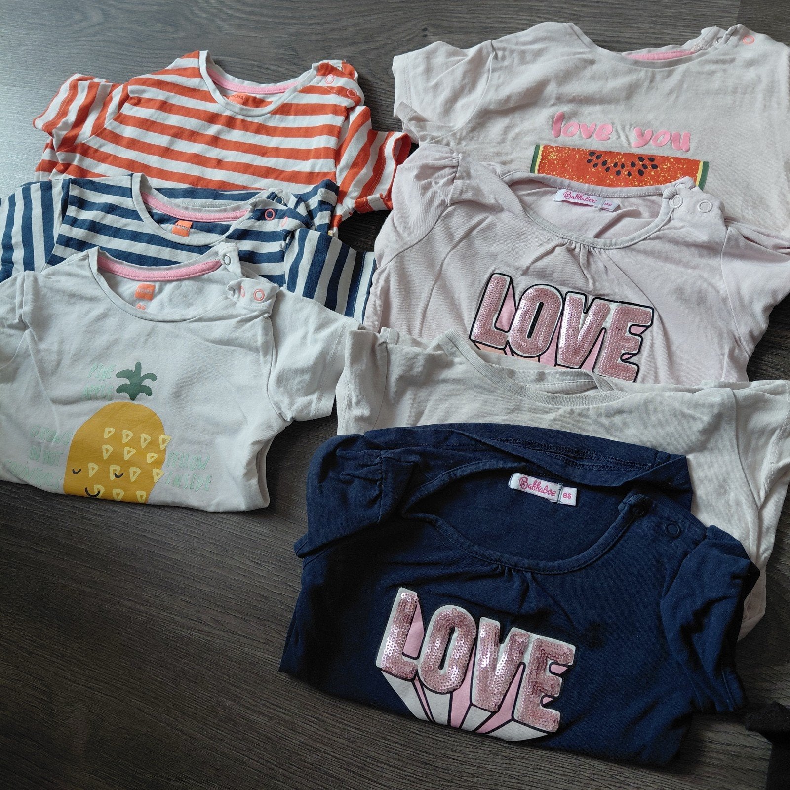 Leuke shirtjes voor meisjes - Maat 86, Gebruikt, Meisje, Ophalen of Verzenden, Diverse
