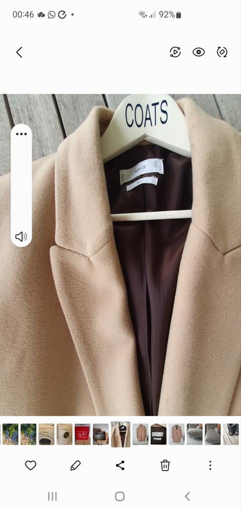 wollen dames Jas/mantel, Gedragen, Ophalen, Maat 38/40 (M), Overige kleuren
