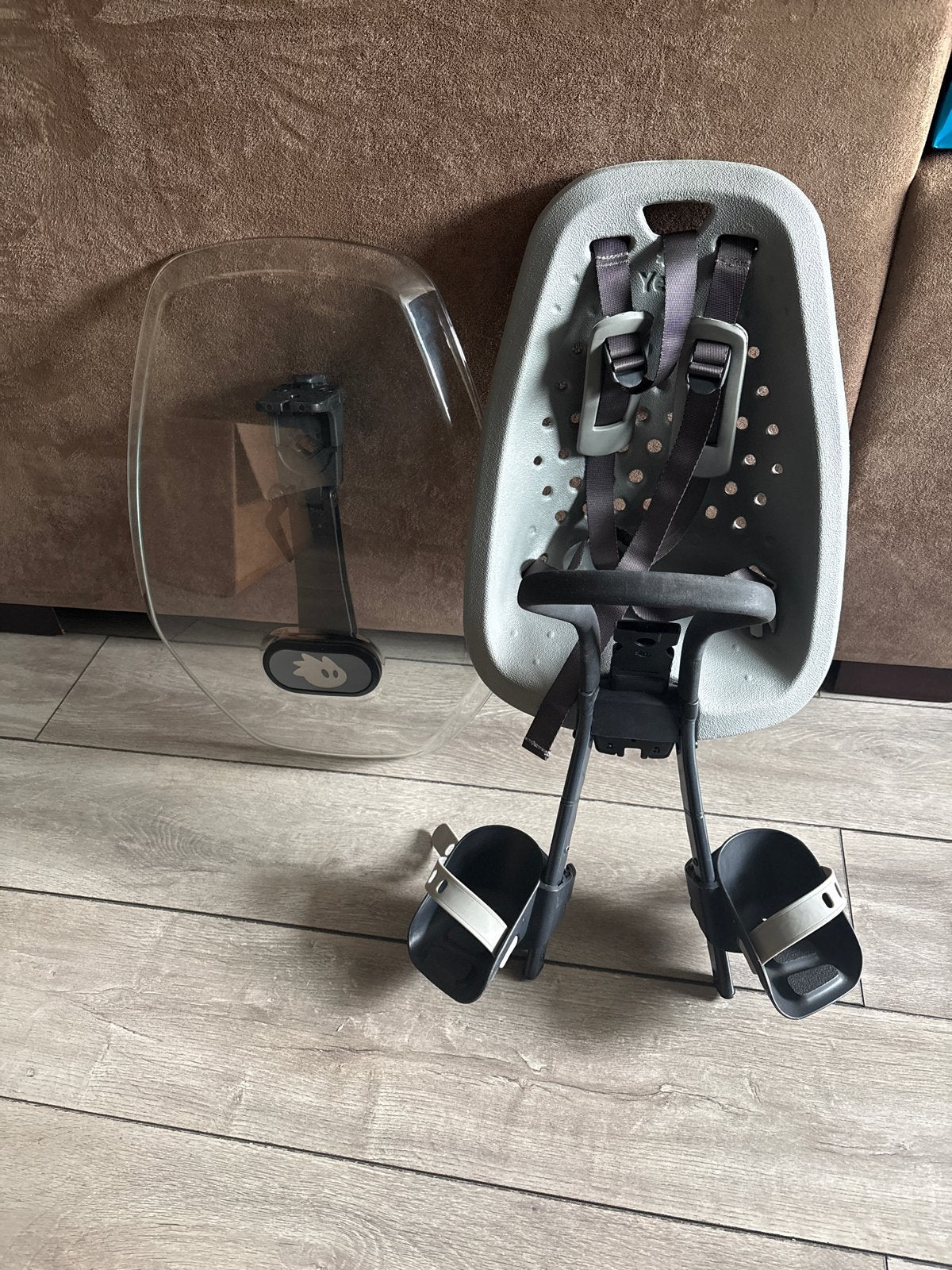 Yepp fietsstoeltje voor voorop de fiets incl. windscherm, Voorzitje, Ophalen of Verzenden, 0 t/m 13 kg, Gebruikt