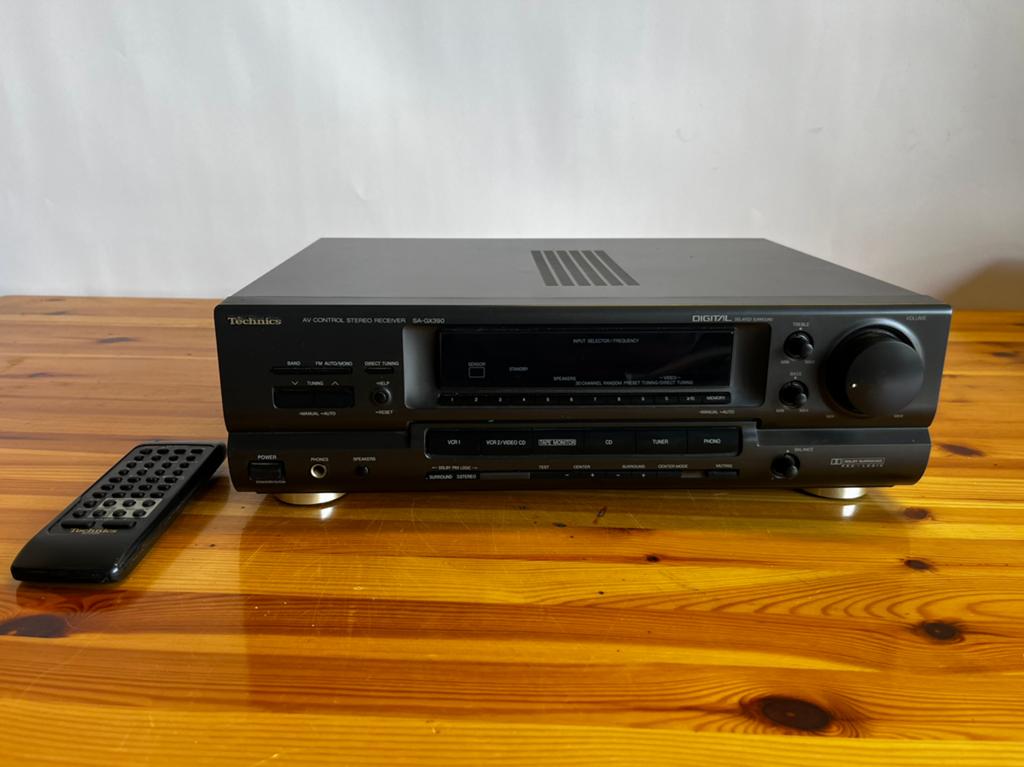Technics stereo receiver SA-GX390, Gebruikt, 60 tot 120 watt, Technics, Stereo