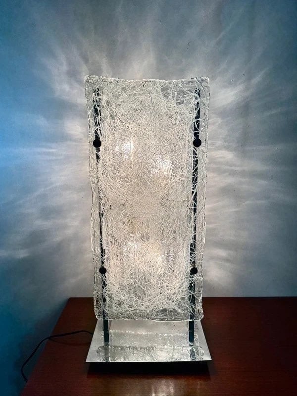 Toni Zuccheri voor Mazzega Glazen Sculpturale Lamp, jaren 70, Huis en Inrichting, Lampen | Hanglampen, Ophalen, Glas