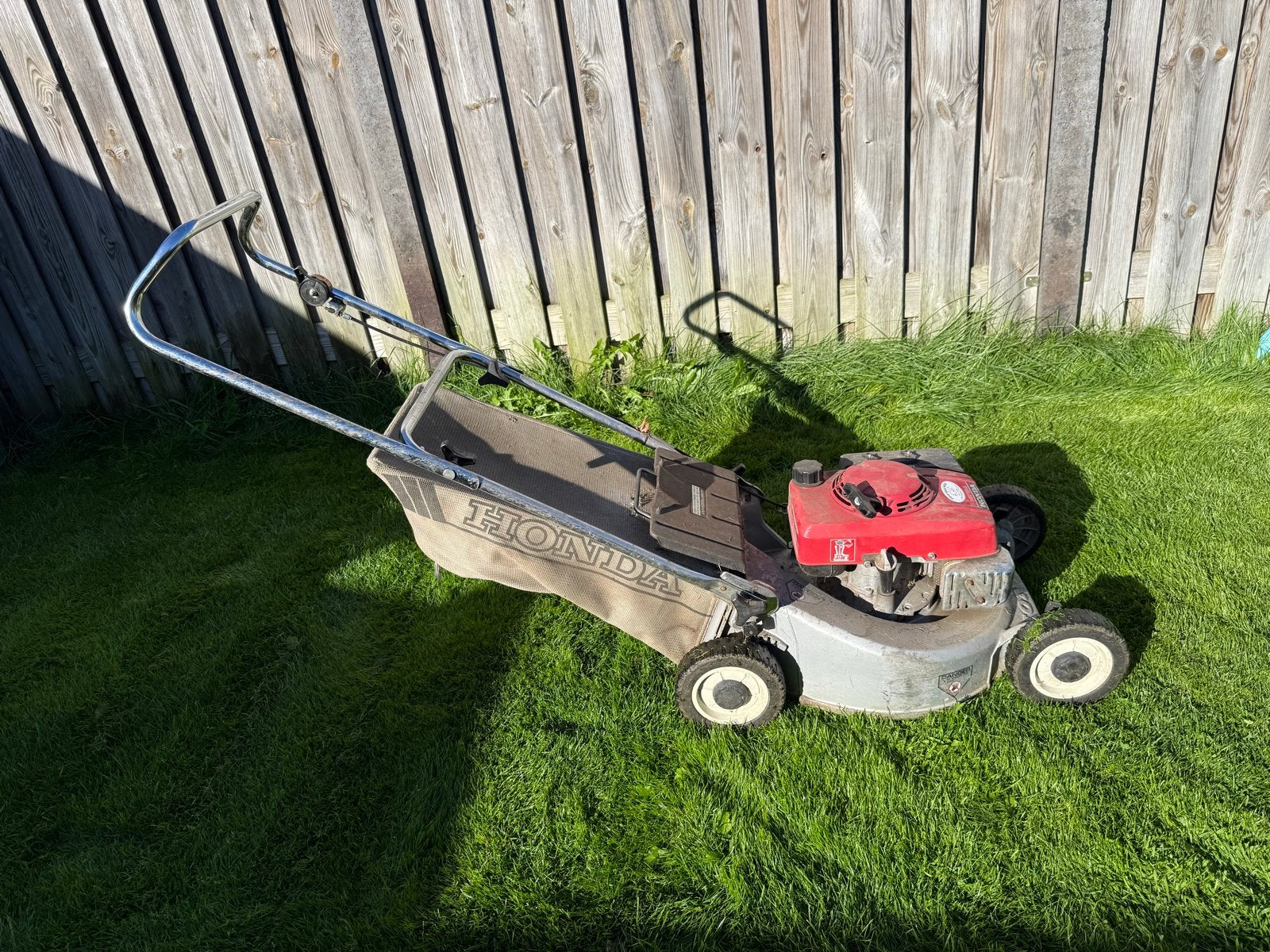 Honda HR 194 Benzine Grasmaaier - Krachtig en Betrouwbaar, Ophalen, Cirkelmaaier, Gebruikt, 40 t/m 49 cm