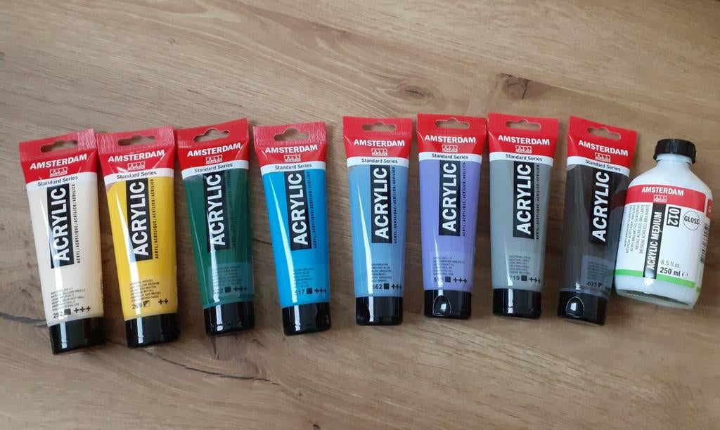 Amsterdam acrylverf en Gloss Medium nieuw, verzenden tot28.5, Hobby en Vrije tijd, Schilderen, Ophalen of Verzenden, Nieuw