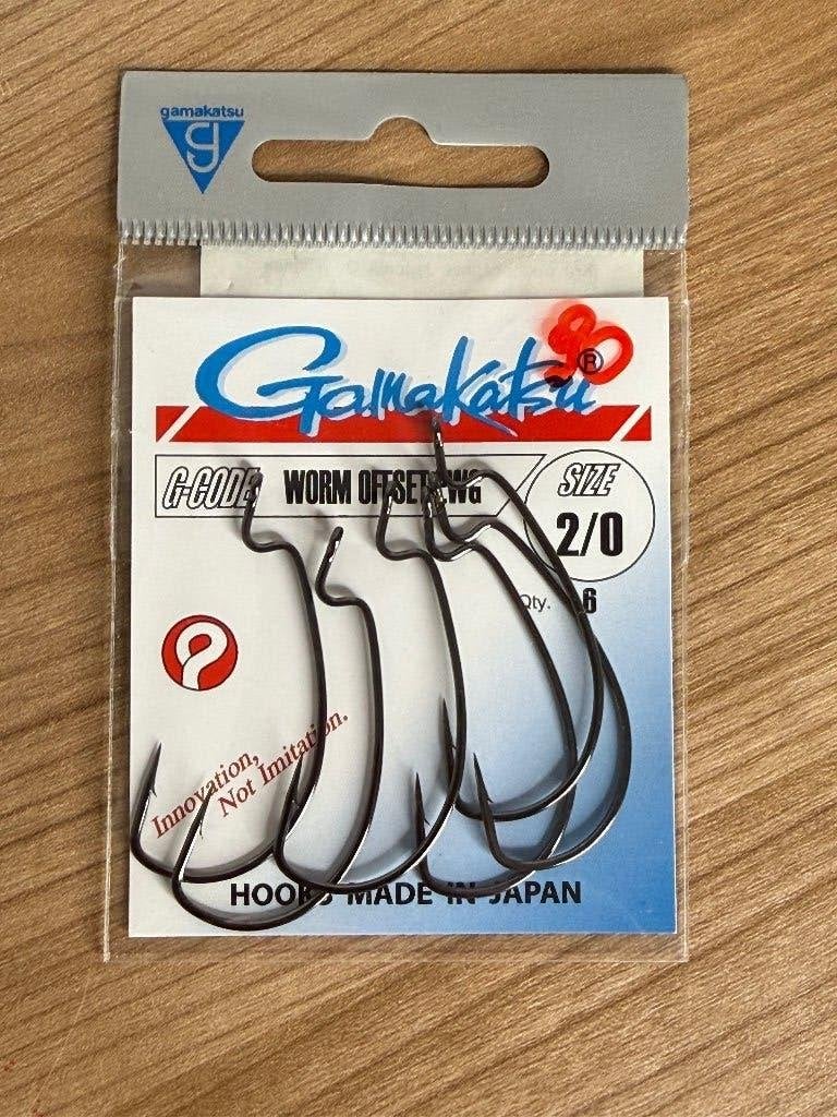 Gamakatsu G-Code Worm Offset EWG haken maat 2/0, Haak, Nieuw, Ophalen of Verzenden, E