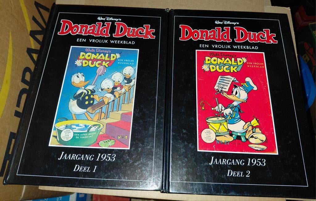 Donald Duck gebundeld jaargang 1952 deel1 en deel 2, Meerdere stripboeken, Ophalen of Verzenden, Gelezen