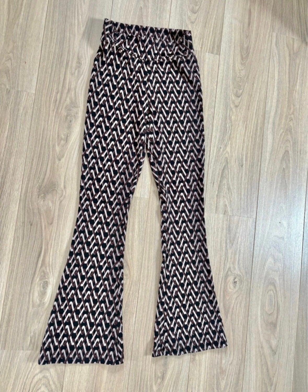 1 keer gedragen! Flared Eksept broek - maat S, Bruin, Nieuw, Ophalen of Verzenden, Maat 36 (S)