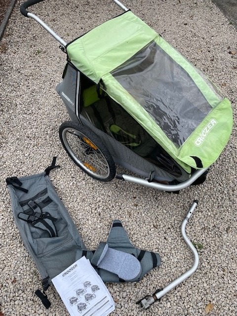 croozer fietskar/wandelkar 2 kinderen met hangmat/peuterzit, Ophalen, Gebruikt, Opvouwbaar, Croozer