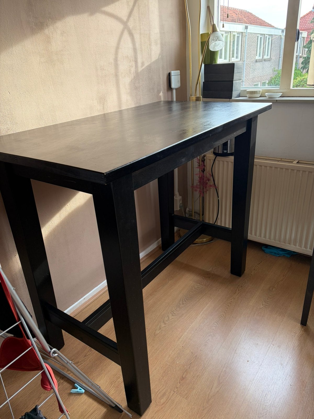 Stornäs bartafel zwart, Ophalen, Gebruikt, Inclusief barstoelen