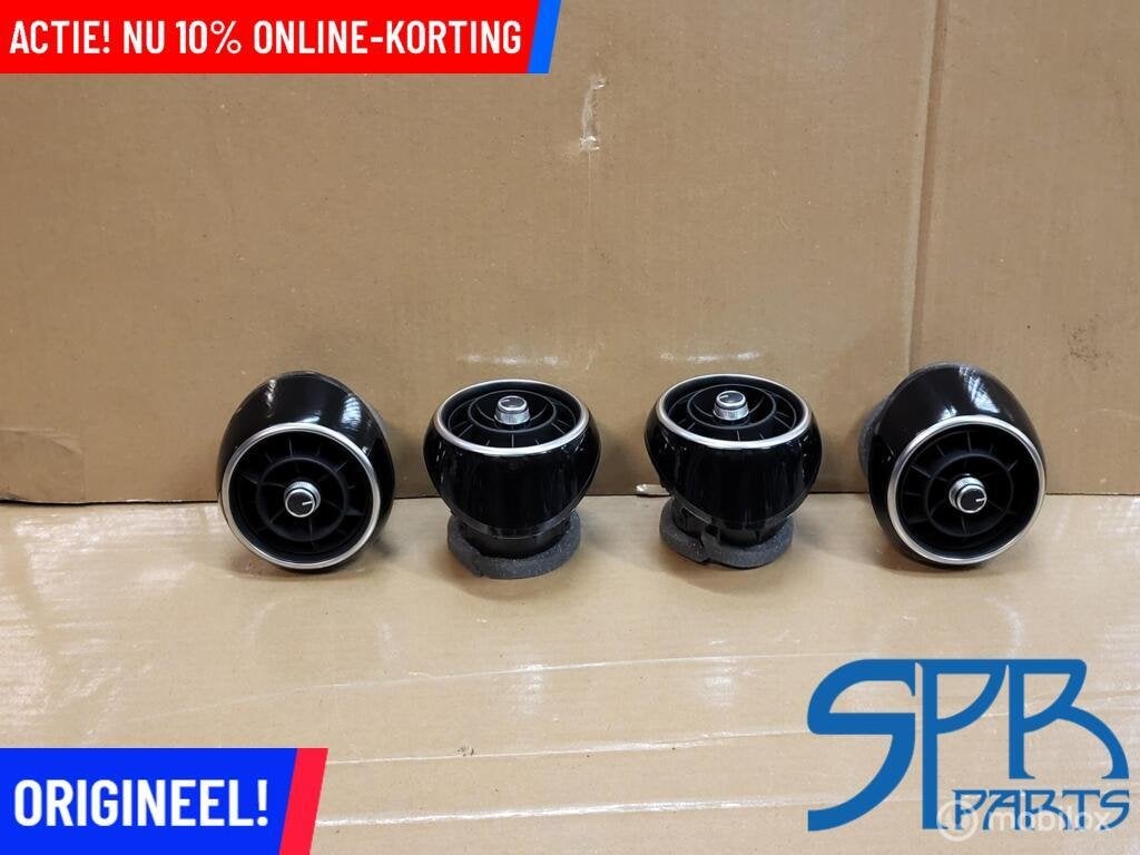 AUDI A1 S1 8X ZWART LUCHTROOSTER SET VENTILATIE DASHBOARD