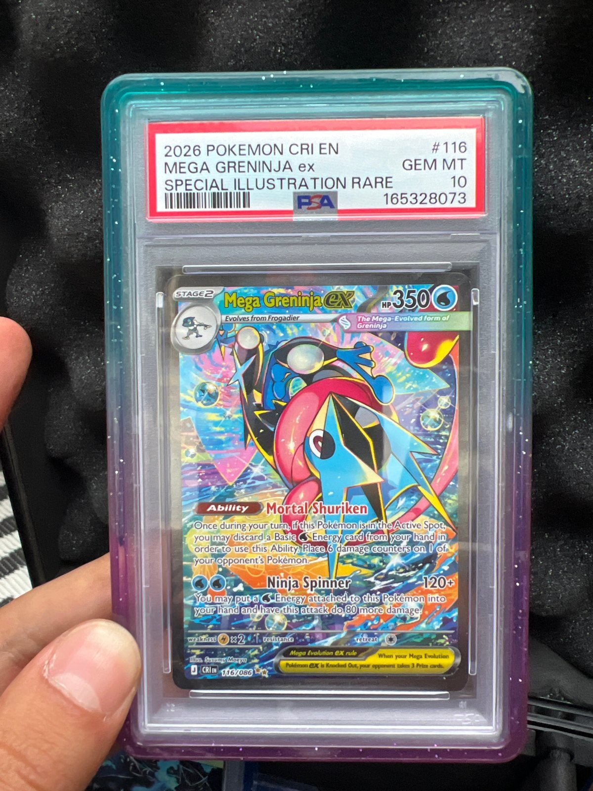 Pokémon Mega Greninja EX PSA 10 GEM MT Special Illustration, Ophalen of Verzenden, Nieuw, Losse kaart