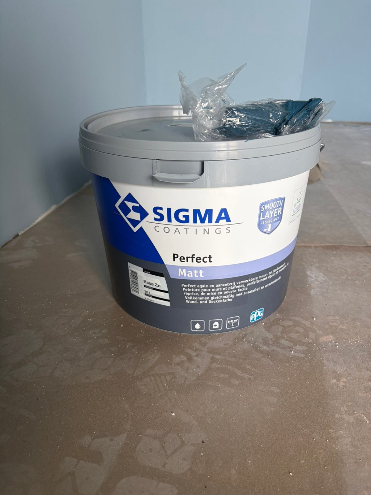 Sigma perfect matt in Hague Blue (Vol!), Doe-het-zelf en Verbouw, Ophalen, Zo goed als nieuw, Blauw