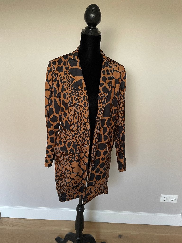 Lang colbert vest maat M Transfer, Blauw, Zo goed als nieuw, Jasje, Transfer