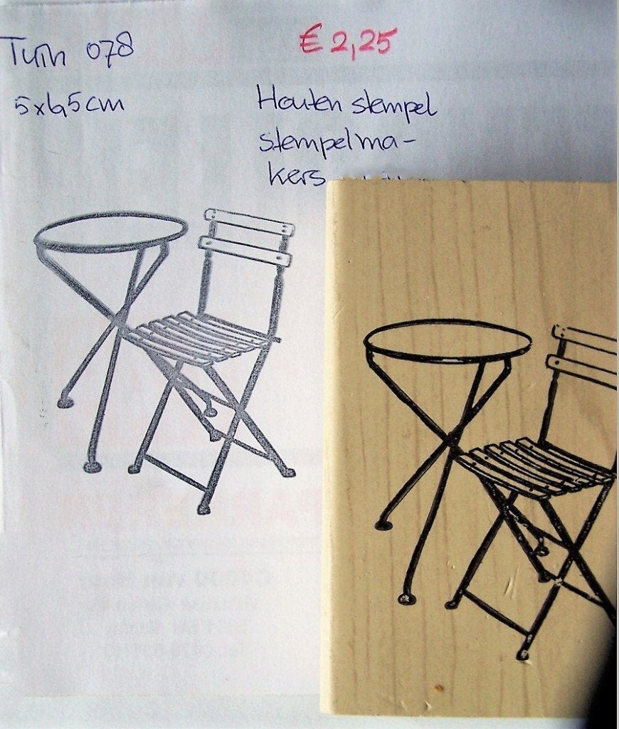 Tuin 078 Houten stempel, Ophalen of Verzenden, Gebruikt, Houten stempel