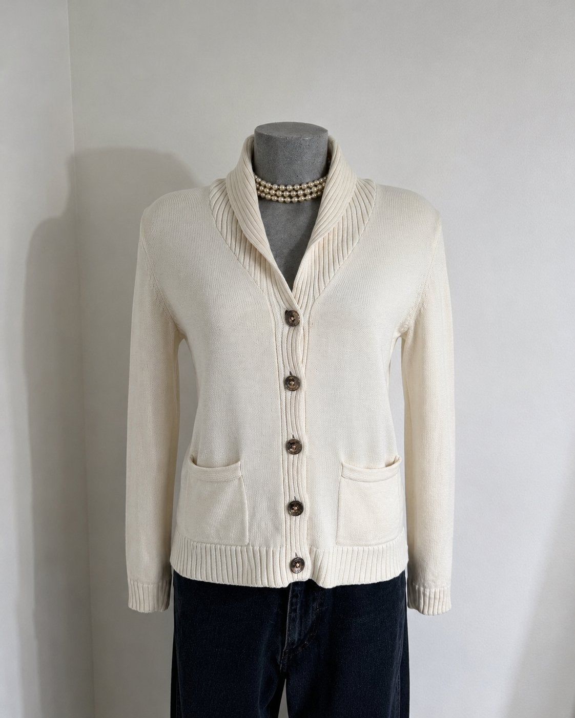 Lauren Ralph Lauren vest crème maat M, Ophalen of Verzenden, Zo goed als nieuw, Wit