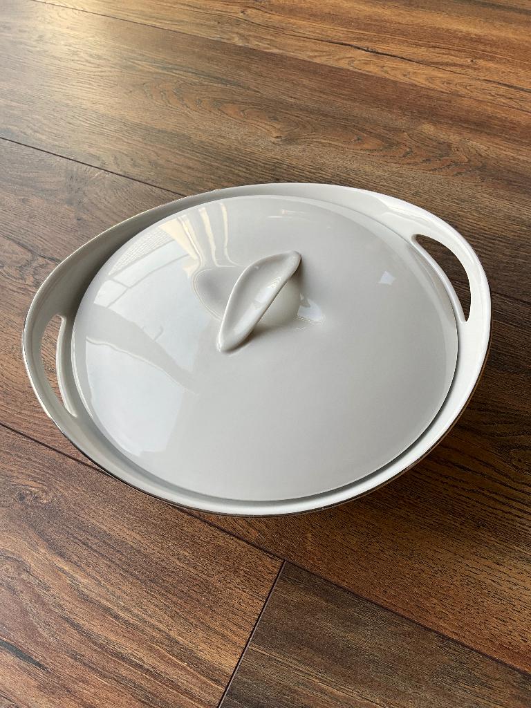 Eschenbach dekschaal wit porselein, Ophalen, Porselein, Overige stijlen, Schaal of Schalen