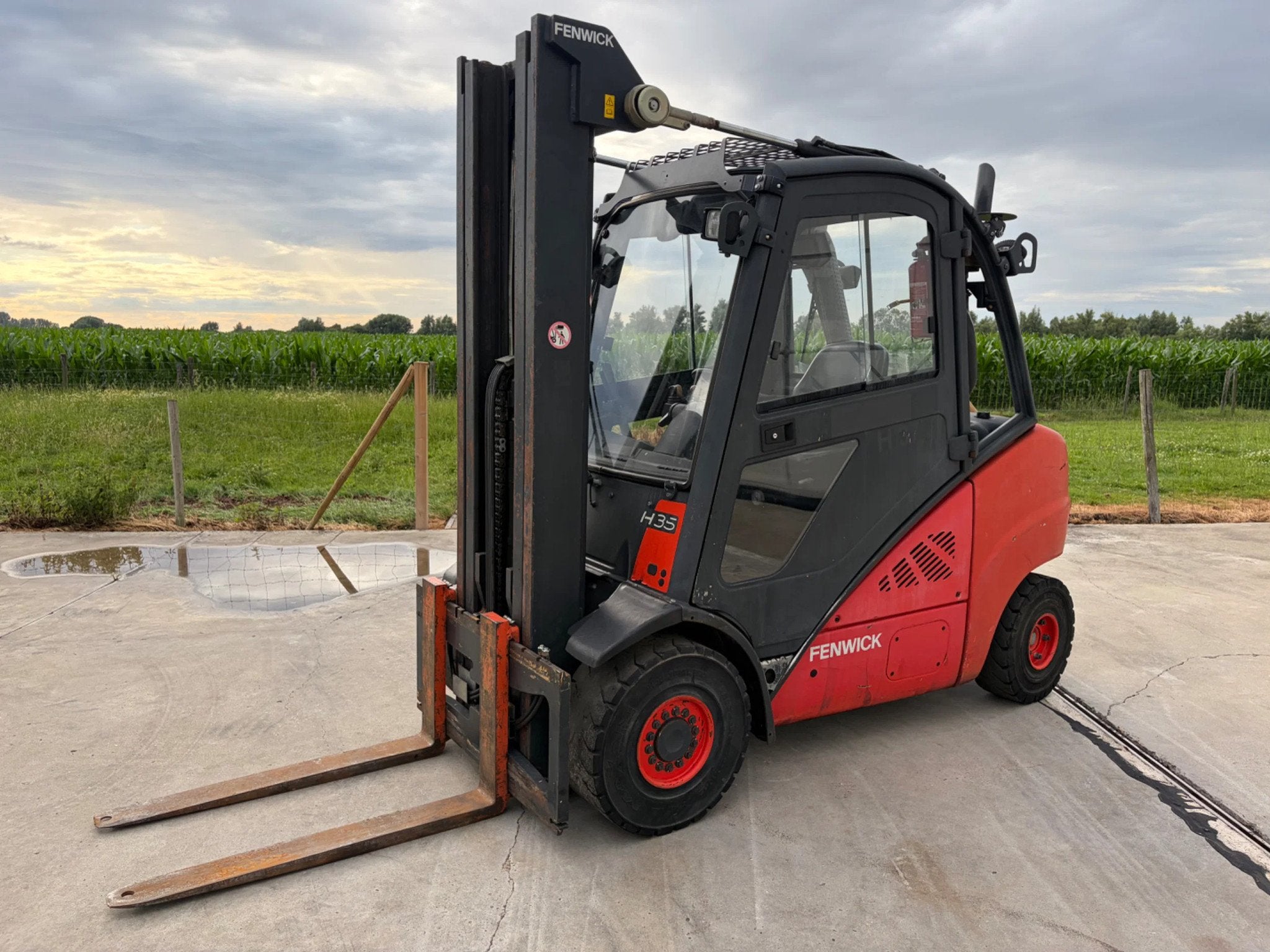 Linde H35D diesel heftruck triplex (bj 2008), Zakelijke goederen, 3000 tot 4000 kg, Overige aandrijving, Heftruck, Linde