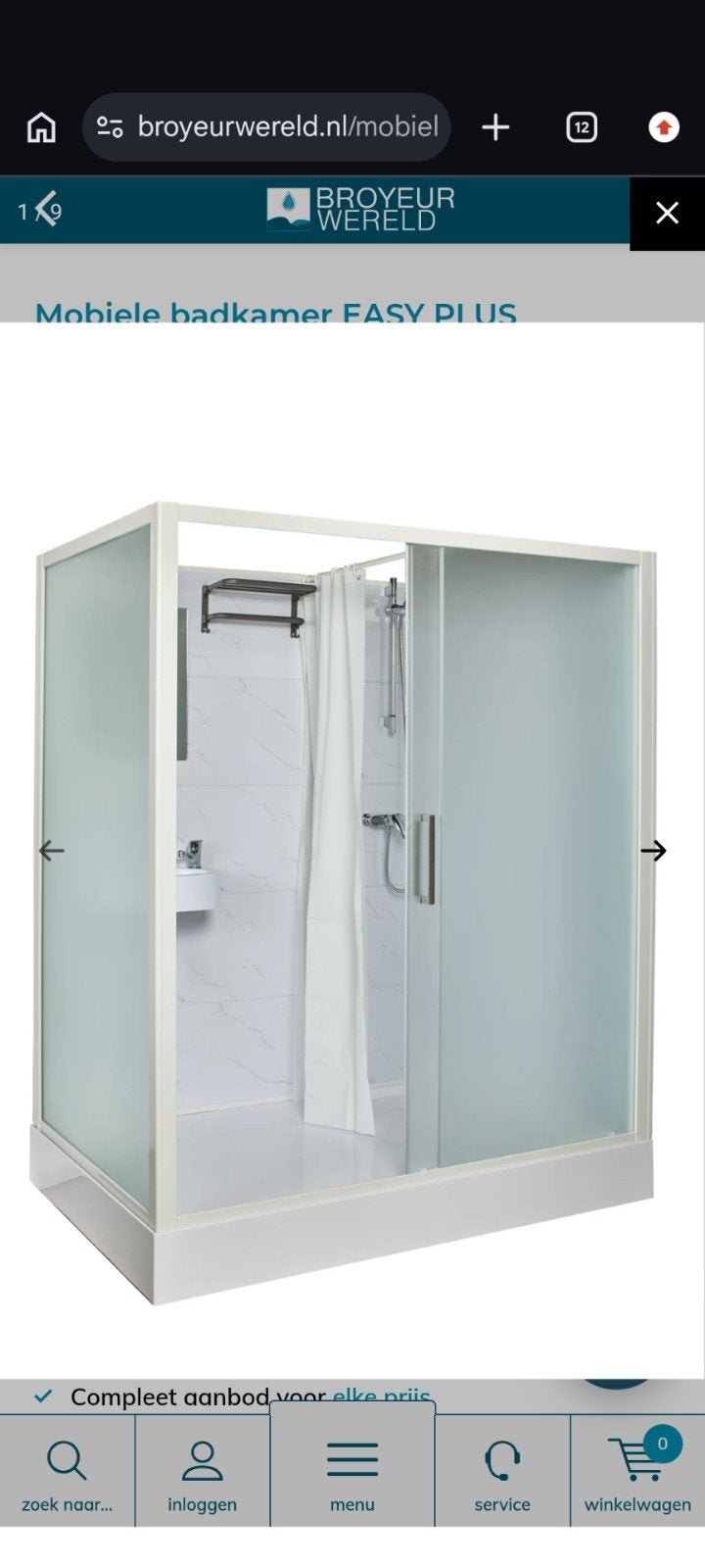 Douche toilet cabine  van de broyeur fabriek
