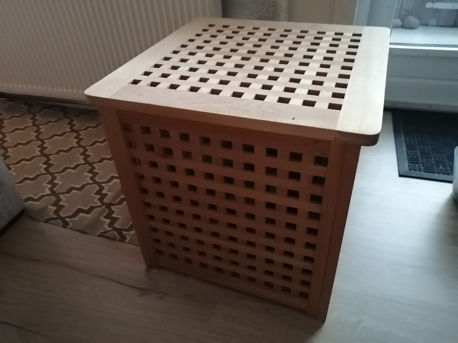 Ikea HOL houten wasmand/opbergkist/bijzettafel, Ophalen, 50 – 75, Gebruikt, 50 tot 100 cm