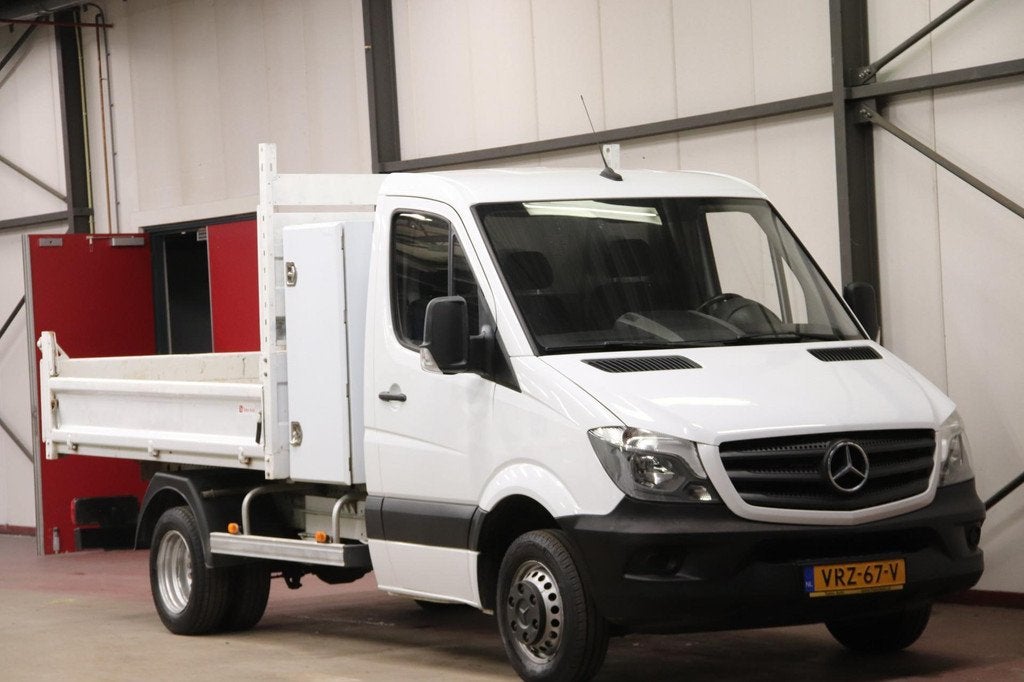 Mercedes-Benz Sprinter 514 CDI KIPPER met Kist 3500KG TREKVE, Gebruikt, Euro 6, Wit, Bedrijf