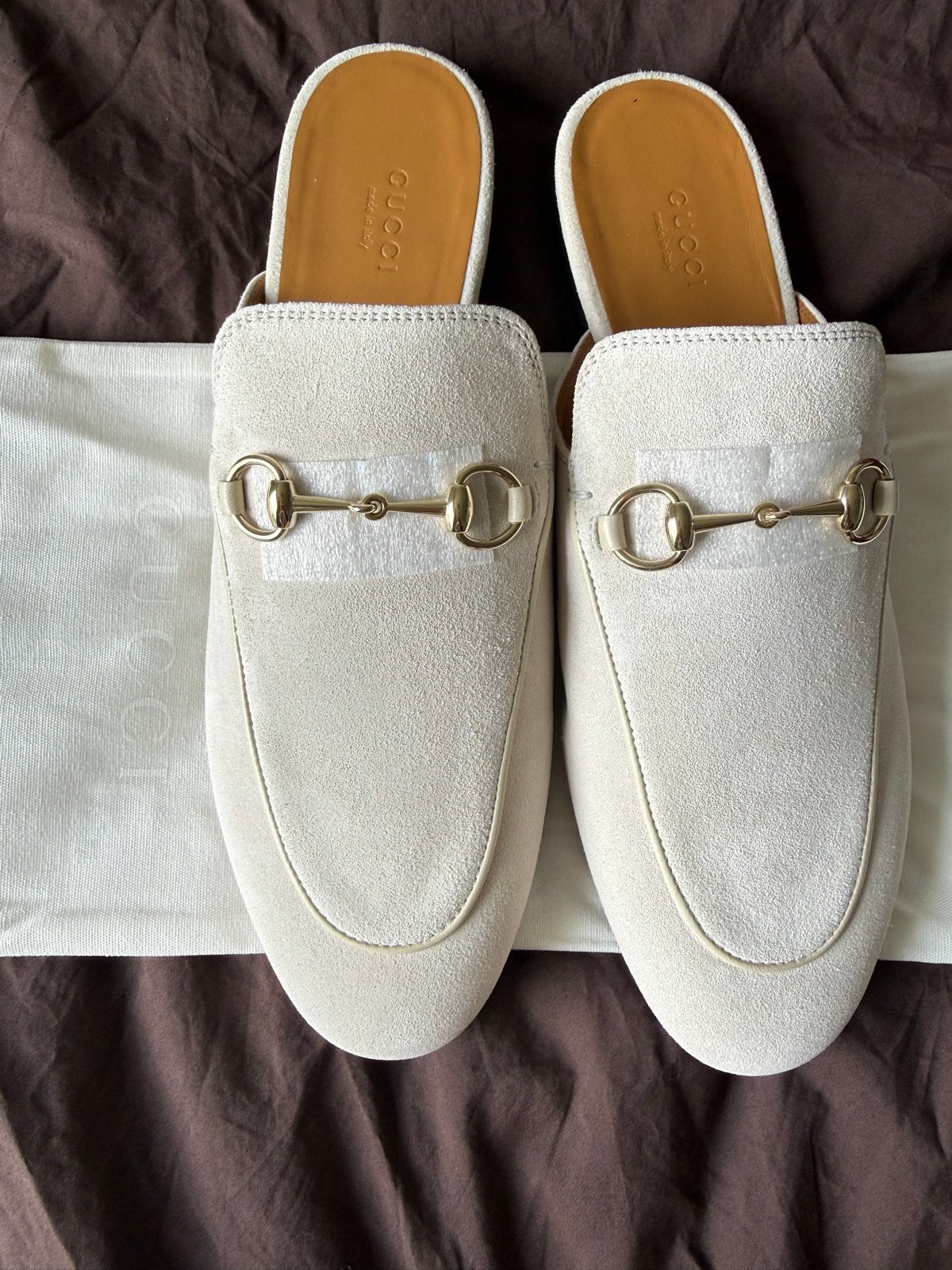 Gucci instappers maat 40, Kleding | Dames, Schoenen, Ophalen of Verzenden, Zo goed als nieuw, Instappers, Beige
