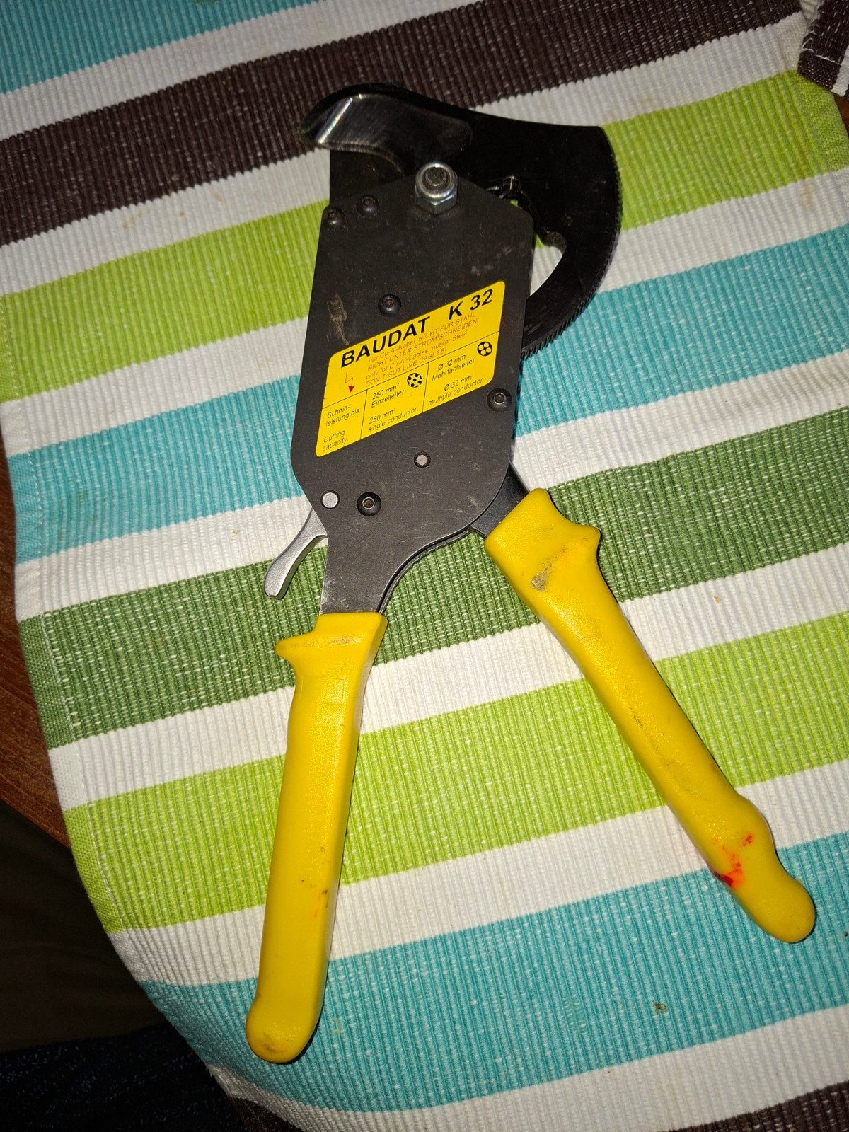 Baudat K32 Kabelschaar - Koper- en Aluminiumkabels, Ophalen of Verzenden, Gebruikt