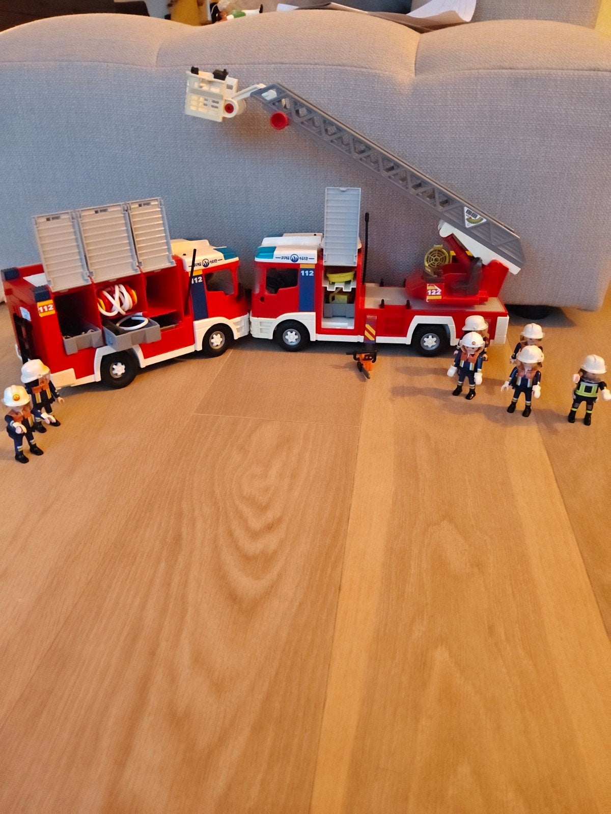 Playmobil Brandweerwagens met Figuren - Zo goed als nieuw, Kinderen en Baby's, Complete set, Voertuig, Ophalen of Verzenden, Zo goed als nieuw