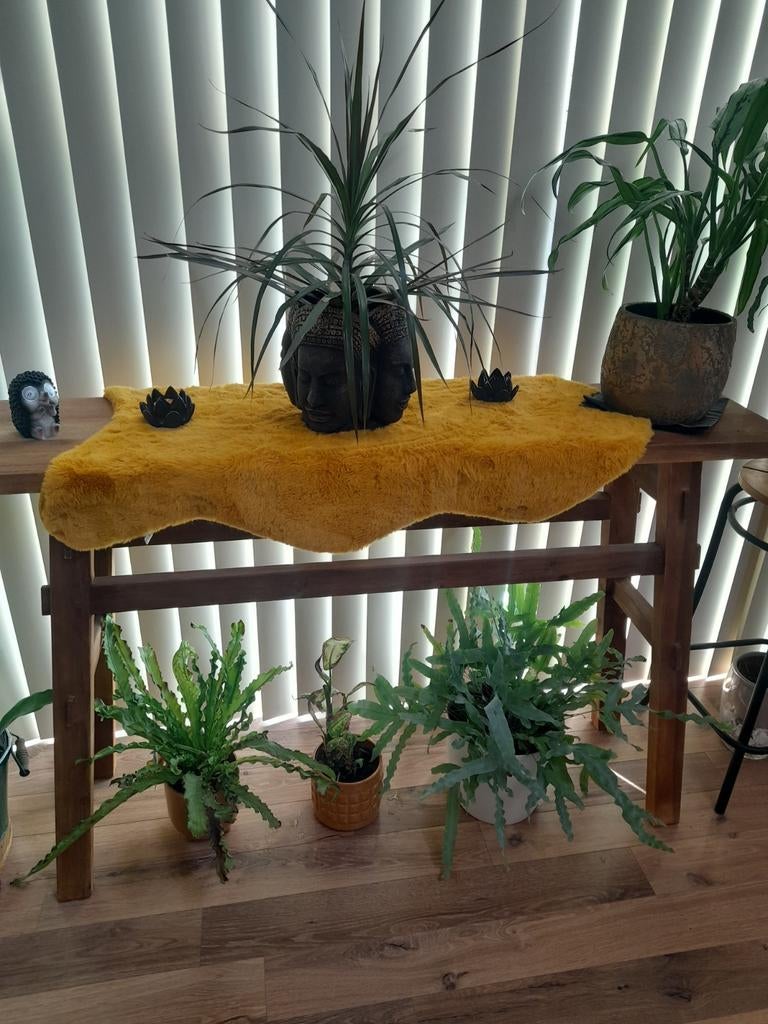 Stevige houten sidetable, Gebruikt, 100 tot 150 cm, Ophalen of Verzenden, Modern Landelijk