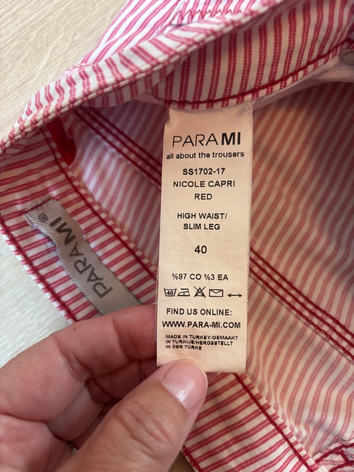 Para Mi Nicole Capri gestreepte broek - Maat 40, Maat 38/40 (M), Ophalen of Verzenden, Zo goed als nieuw, Driekwart
