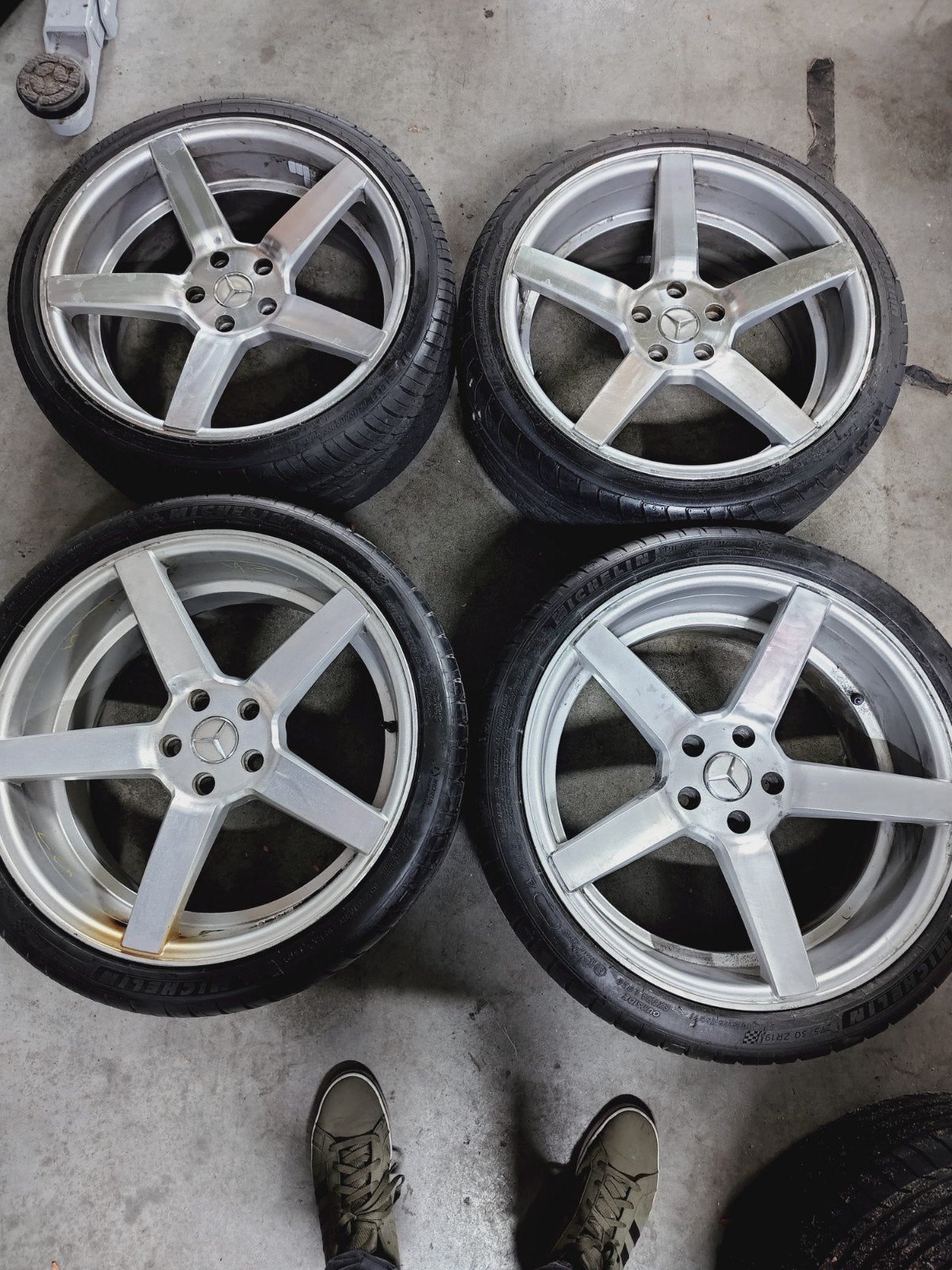 Mercedes-Benz E-Klasse W211 19 inch breedset 5x112, 19 inch, Gebruikt, Banden en Velgen, Ophalen of Verzenden