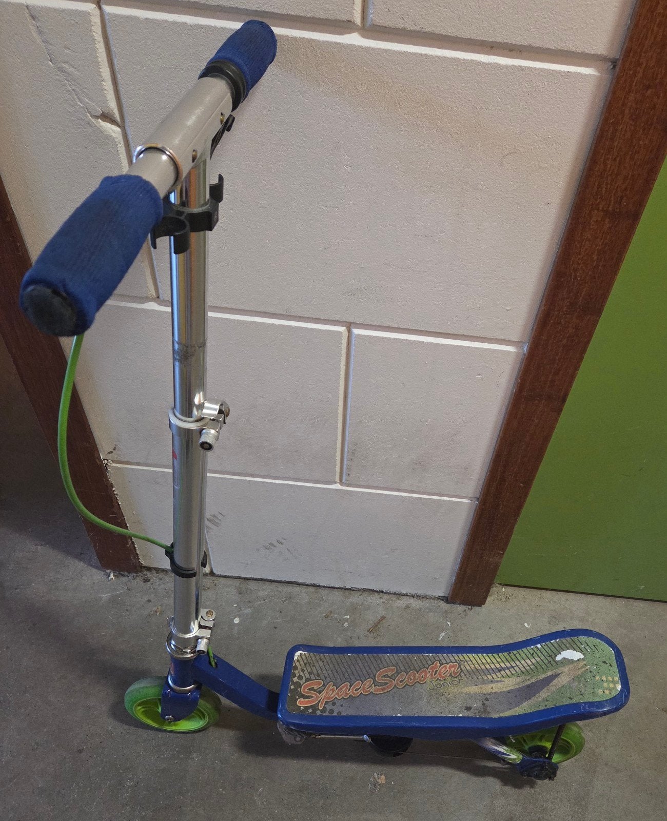 Spacescooter junior blauw groen, Ophalen, Gebruikt, Overige typen, Space Scooter