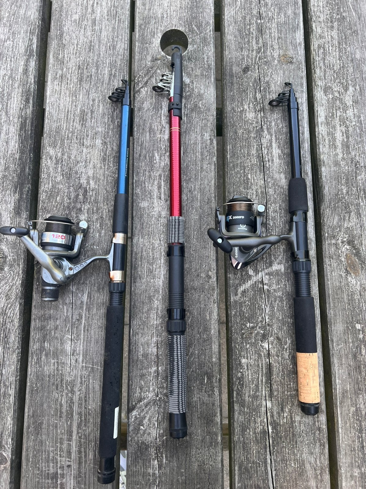 Telescoop hengels, Watersport en Boten, Ophalen of Verzenden, Zo goed als nieuw, Vaste hengel