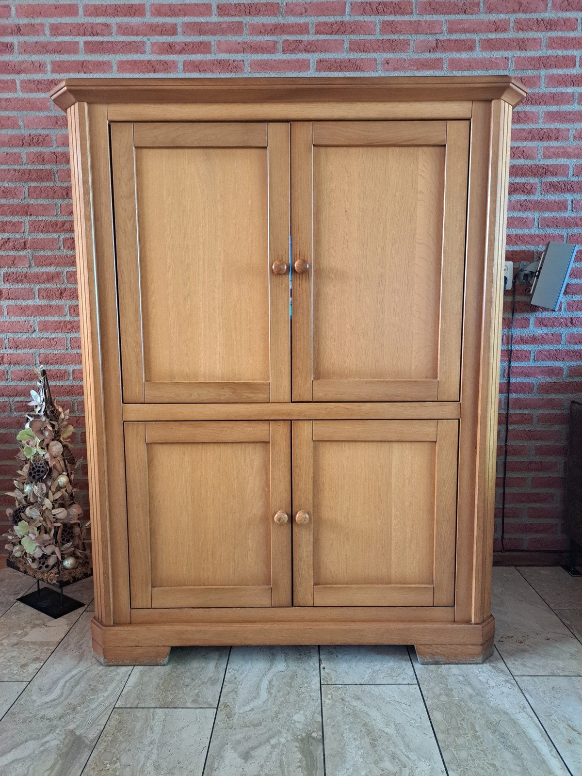 Massief patinė eiken computerkast, Huis en Inrichting, Ophalen, Gebruikt, 70 tot 120 cm, Klassiek, Functioneel