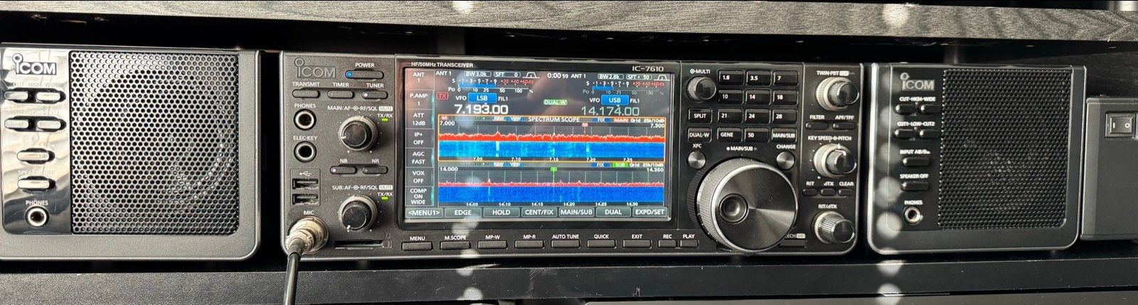 Icom IC-7610 HF/50MHz Transceiver met SP-41 speakers, Telecommunicatie, Ophalen of Verzenden, Zo goed als nieuw