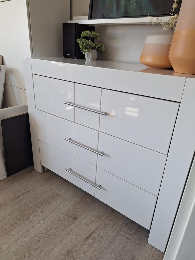 Mooie Hoogglans Commode met Soft Close Laden, Ophalen of Verzenden, Zo goed als nieuw