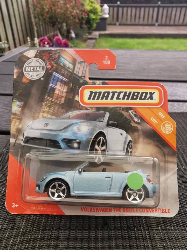 Matchbox VW New Beetle cabriolet blauw, Ophalen of Verzenden, Nieuw, Auto
