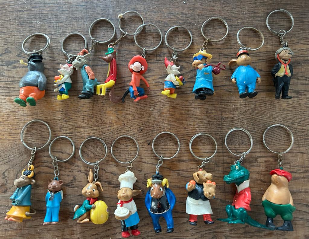 17 verschillende Betuwe (Flipje) figuren als sleutelhanger, Ophalen of Verzenden, Gebruikt