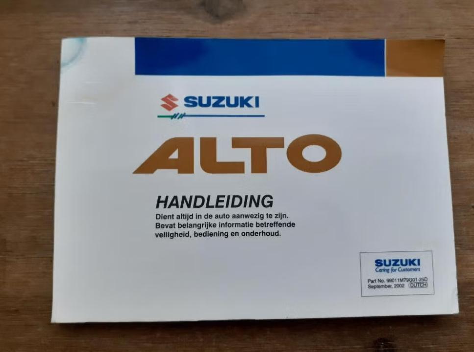 INSTRUCTIEBOEKJE - SUZUKI ALTO - RF410 - Nederlandstalig, Verzenden